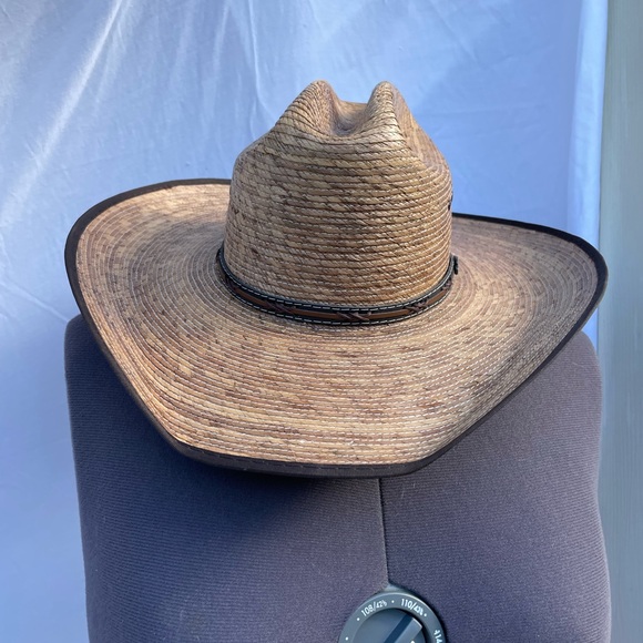 JUSTIN Unisex Buck Up Straw Cowboy Hat. Like new condition - Picture 6 of 8